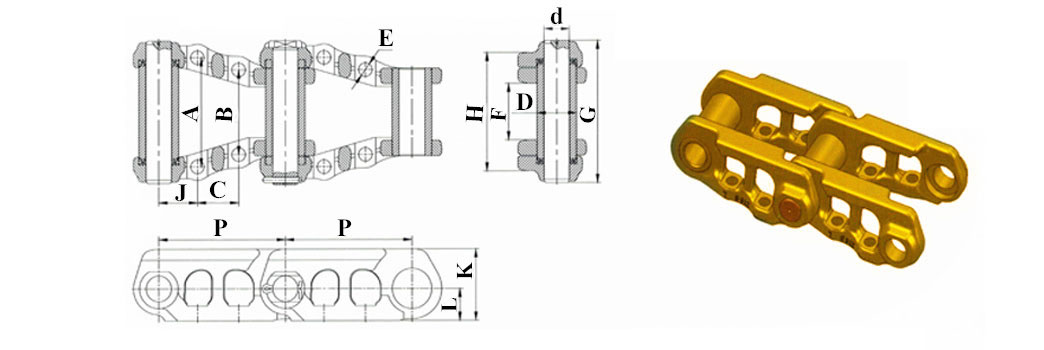 Globe Truth Excavator Track Link