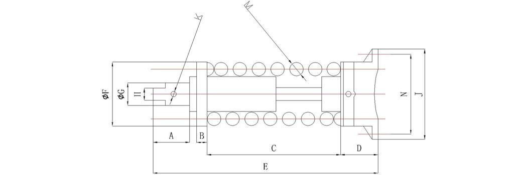 Structure and Main Dimensions of adjuster cylinder