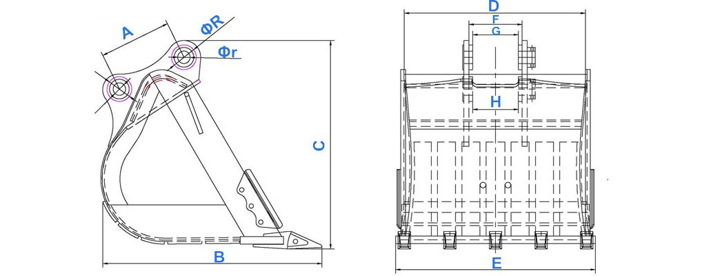 Skeleton Bucket Dimensions